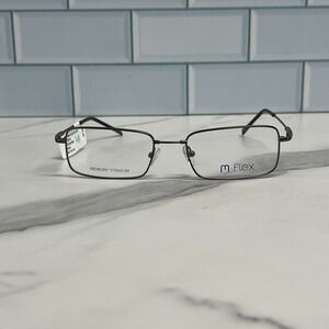 M-Flex MF 510 Gun Gunmetal Eyeglass Frame 54 19 145‎